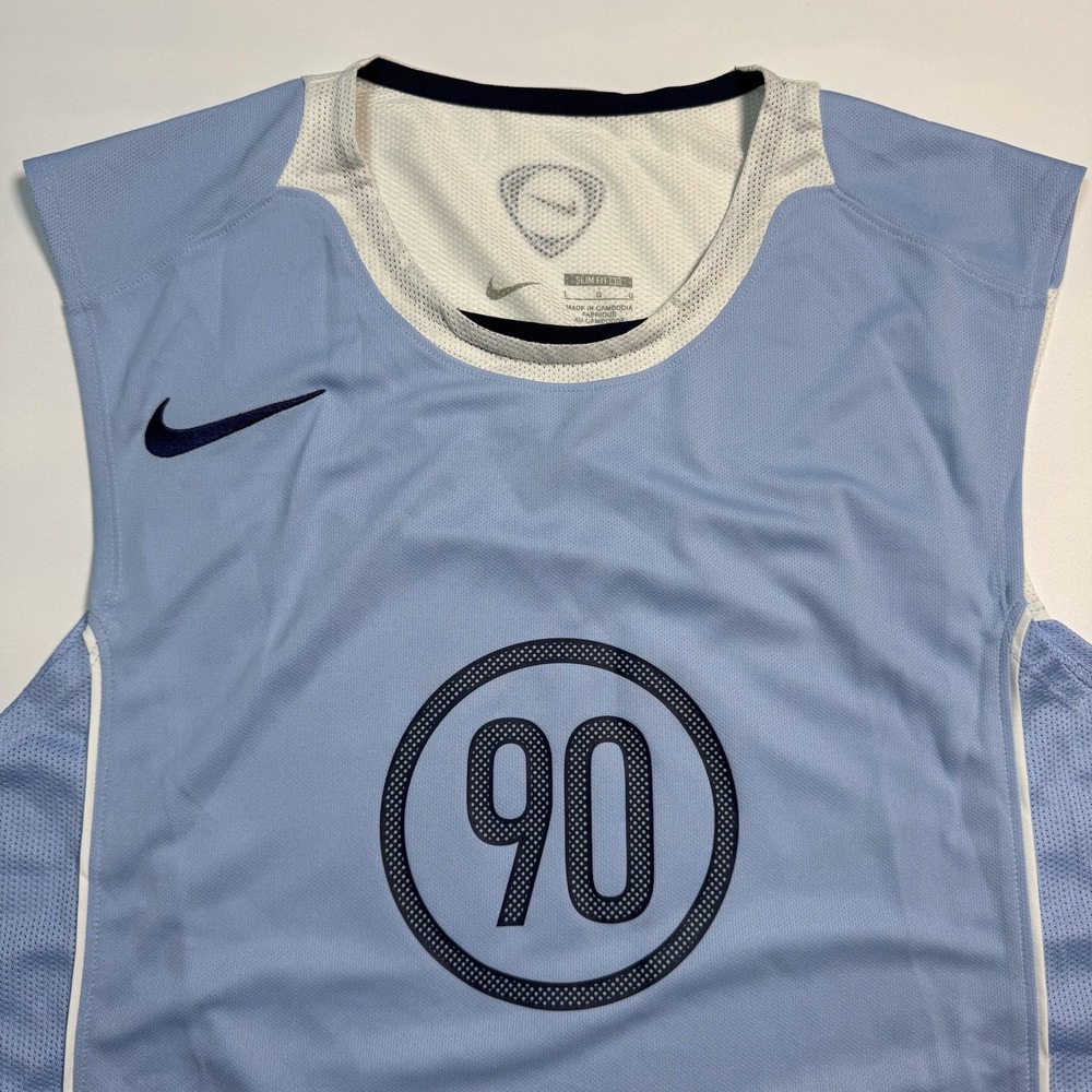 Nike Dri-FIT Soccer Training Tank Top Mens Large Light Blue Mesh Jersey Vest 90